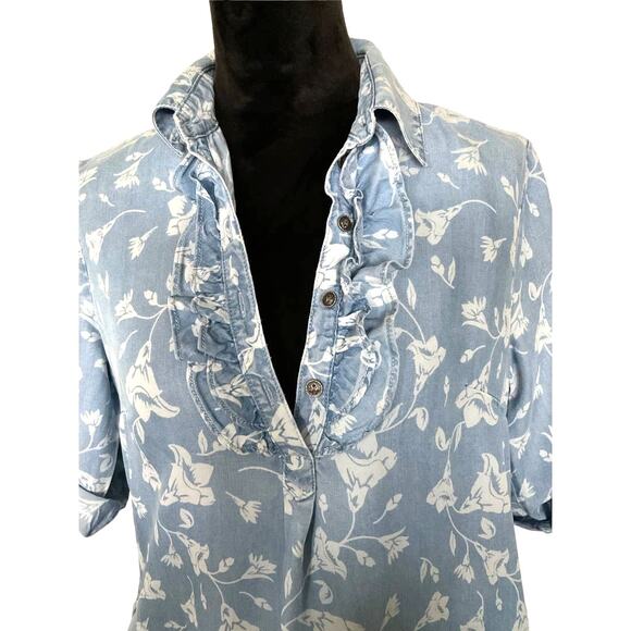 Kut‎ from the Kloth Chambray Denim Shirt Dress Blue Women's Small - Picture 4 of 8